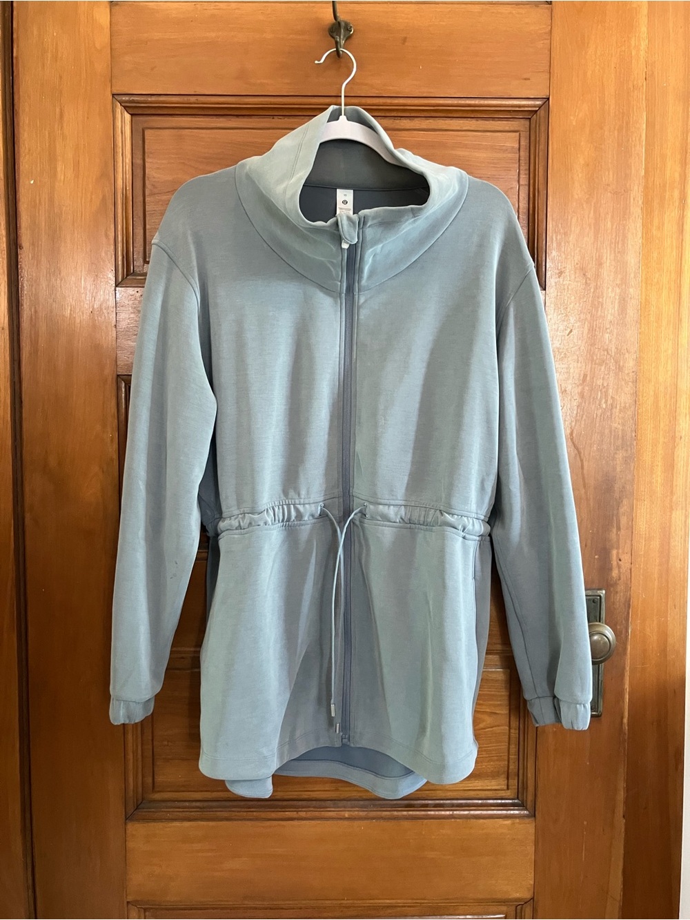 lululemon athletica Dusty Blue Drawstring Zip-Front Utility Jacket